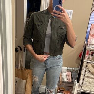 Zara Olive Utility Jacket
